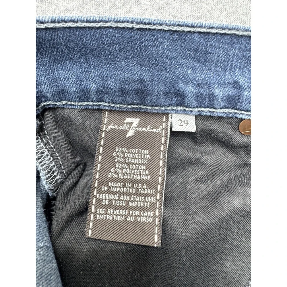 7 For All Mankind Slimmy Jeans Mens 29 Blue Med Wash Luxe Stretch Denim Pants